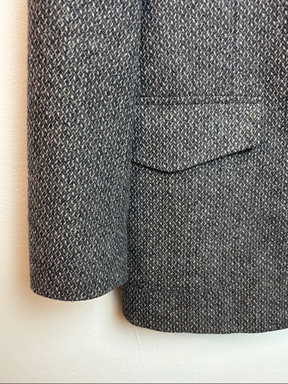 VTG Pendleton Men’s 44L Wool Tweed Western Cowboy Jacket Blazer Gray Elbow Patch